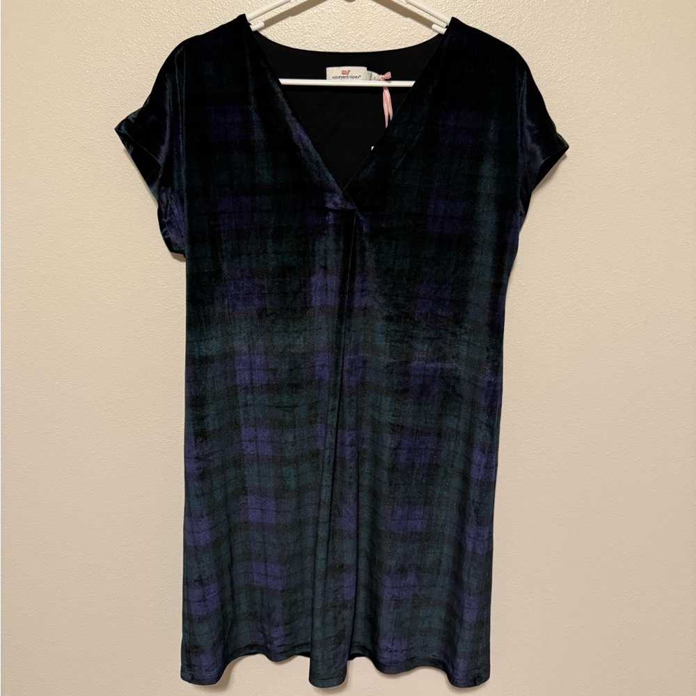 Vineyard Vines Velvet Plaid Dress – NWT - Size Small